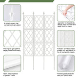 63 Inch White Metal Pipe Garden Trellis Support Fence Frame for Climbing