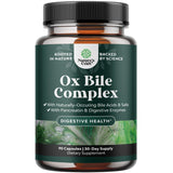 Digestive Enzymes with Ox Bile - Ox Bile Supplements for No Gallbladder with Trypsin, Papain & Bromelain Enzyme for Pancrease Cleanse & Detox - Pancreatin Digestion Enzymes for Women & Men - 90 Ct