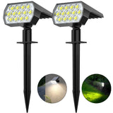 WELALO Solar Spot Lights Outdoor, [2 Pack/65 LED/3 Modes] Solar Landscape Spotlights, Solar Powered Security Lights, IP68 Waterproof Wall Lights for Outsides Walkway Yard Garden Driveway(Cool White)