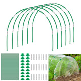Garden Hoops for Raised Beds, Splinter-Free Fiberglass Greenhouse Hoops Grow Tunnel, 36 Pcs Adjustable Frame for Row Cover & Bird Netting, Rust-Proof DIY Outdoor Plant Stakes