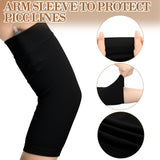 Vinsatin 6 Pcs PICC Line Sleeve Cover PICC Line Shower Cover Fashionable Breathable Upper Arm Sleeves for Women Men(Large,Black)
