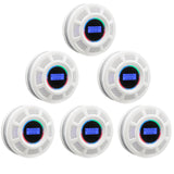 GiiHoo Smoke and Carbon Monoxide Detector Combo Powered by Battery, 2 in 1 CO & Smoke Alarm with LED Warning Light Indicators for Home, Travel, RV, Garage (6 Pack)