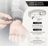 RTZN® Black Leather Bracelet for Men – Premium Artisan Handcrafted Double Strand Black Braided Leather Bracelet – Authentic Stacked Mens Leather Bracelets (Medium)