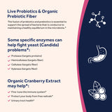 Doctor's Recipes Probiotics for Women, 100 Billion CFU 32 Strains, with Prebiotic Fiber, Enzymes & Cranberry, Vaginal Urinary Digestive & Immune, No Yeast, Shelf Stable, Delayed Release, 60 Caps