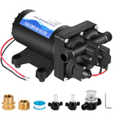 ECO-WORTHY RV Fresh Water Pump 12V DC 5.5GPM 70PSI,12 Volt Diaphragm Self-Priming Pump with Pressure Switch for RV Garden Irrigation Spraying Marine Yacht