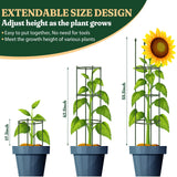 Round Heavy Duty Tomato Cage - 55 Inch Steel Core Plastic Coated Garden Trellis, 4-Post Rustproof Plant Support for Tomato/Cucumber/Beans, No Tools Snap Assembly, Spare Parts Available 1PS