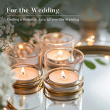 Ashlux Unscented Palm Tea Lights Candles 100 Pack Bulk, 4.5 Hours Long Burning White Tea Lights,Non-Paraffin, Smokeless, Mini Tealight Votive Candles for Wedding, Christmas Lights, Party, Christmas