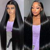 ediere 30 Inch Straight Lace Front Wigs Human Hair HD Transparent Lace Front Wigs for Women Pre Plucked 200 Density Frontal Wigs Human Hair Lace Front Wigs for Women Glueless Wigs with Baby Hair