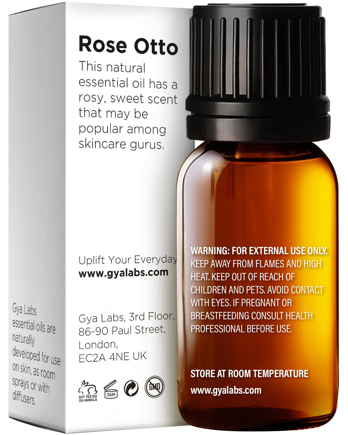 Gya Labs Rose Essential Oils for Skin Use - 0.34 Fl Oz - 100% Pure Natural Rose Oil for Face, Hair, Diffuser, Perfume & Candle Making Scent Aromatherapy