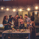 4 Pack 800 LED Starburst Sphere Lights, Battery Operated Firework Light, 8 Modes Dimmable Remote Control Waterproof Hanging Fairy Light, Copper Wire Lights for Patio Parties Christmas (Warm White)