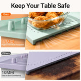 Warming Mat for Food - Full Surface Rapid Heating, Rollable & Portable Food Warmer Mat with 6 Temperature Settings and 1-4 Hours Adjustable Timer, Silicone Heating Mat for Party Buffet (Green-XXL)