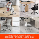 Vicwe Chair mat for Hardwood Floor, 36 x 48 inches Fully Transparent Floor Mats for Rolling Chairs, Floor Protector, Easy Clean, Rectangle