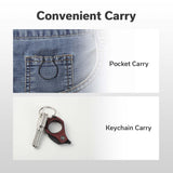 CIVIVI Pyrus Mini Keychain Knife (1 Piece), Small EDC Pocket Folding Box Cutter with 14C28N Blade & Ringed G10 Handle, Christmas Stocking Stuffers Gift for Men Women C23038-1, Burgundy