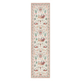 Lahome Christmas Runner Rug 2x8 Beige Rug Runners for Hallways Non Slip,Washable Kitchen Bathroom Runner Rug,Soft Christmas Tree Santa Claus Carpet Runner for Entryway Holiday Decor(2'x8',Beige)