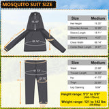 South to East Mosquito Suit - Net Bug Mesh Pants & Jacket with Hood for Outdoor Protection from Bugs, Flies, Gnats, No-See-Ums & Midges - Mosquito Clothing for Men & Women with Carrybag, M Size