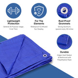 Kotap 10 x 10 Ft. All-Purpose Multi-Use Protection/Coverage 5-mil Poly Tarp, Waterproof, Blue, 1-Pack (TRA-1010)
