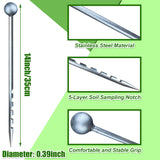 14" Soil Probe for House Plants Stainless Steel Garden Soil Sample Probe No Batteries Required Moisture Meter Soil Probe Rod for Plant Garden Farm Soil Sampling