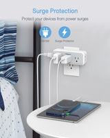 Multi Plug Outlet Extender, TESSAN Surge Protector Wall Plug Splitter with 5 Electrical Outlet Expander, Multiple Plug Adapter for Travel Home Office