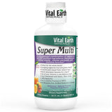 Vital Earth Minerals Super Multi – Liquid Multivitamins for Women, Men & Kids, Liquid Vitamins with Fulvic Acid for Better Absorption, MTHFR Support, 32 Oz + 1 Oz Cup