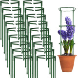 36 Packs Plant Support Stake, Half Round Stackable 3 Tier Garden Flower Support, Plant Stakes for Indoor Outdoor Plants Tomato,Monstera, Peony, Hydrangea, Climbing Plants