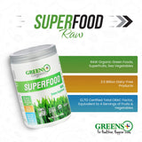 Greens+ Organic RAW Superfood Powder, Super Blend Immune Support, Morning Kick, Energy Boost, Nutrition Vibrant Health, Dietary Supplement, Vegan Soy/Dairy/Gluten Free(8.46oz)