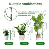 Yhtpouqe 12 Pack Plant Support Stakes, Plant Stakes for Indoor and Outdoor Plants. 39.37inch Plant Sticks with Extension Poles, Plant Clips, Plant Ties for Potted Monstera Plants, Climbing Plants