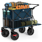 TIMBER RIDGE Push & Pull Double Decker Wagon, 400L Capacity & 450lb Load