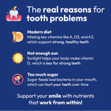 Strong Jaw Tooth Restore for Adults with Remineralizing Gum Support 180 Capsules Made in USA - Teeth Vitamins for Strong Teeth Bone Health Supplement Calcium VitaminD3 Hydroxyapatite Enamel Repair