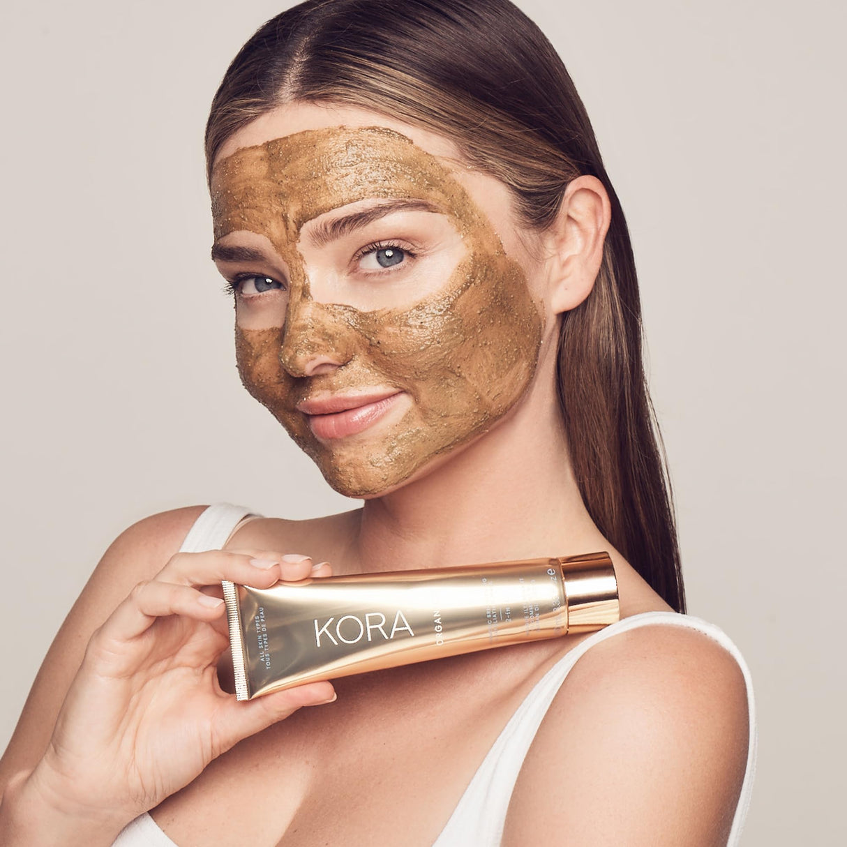 KORA Organics Turmeric Brightening & Exfoliating Mask, Multi-Use Facial Scrub, Polish & Illuminate, Certified Organic Exfoliating Face Mask, Cruelty Free, 3.38 fl oz