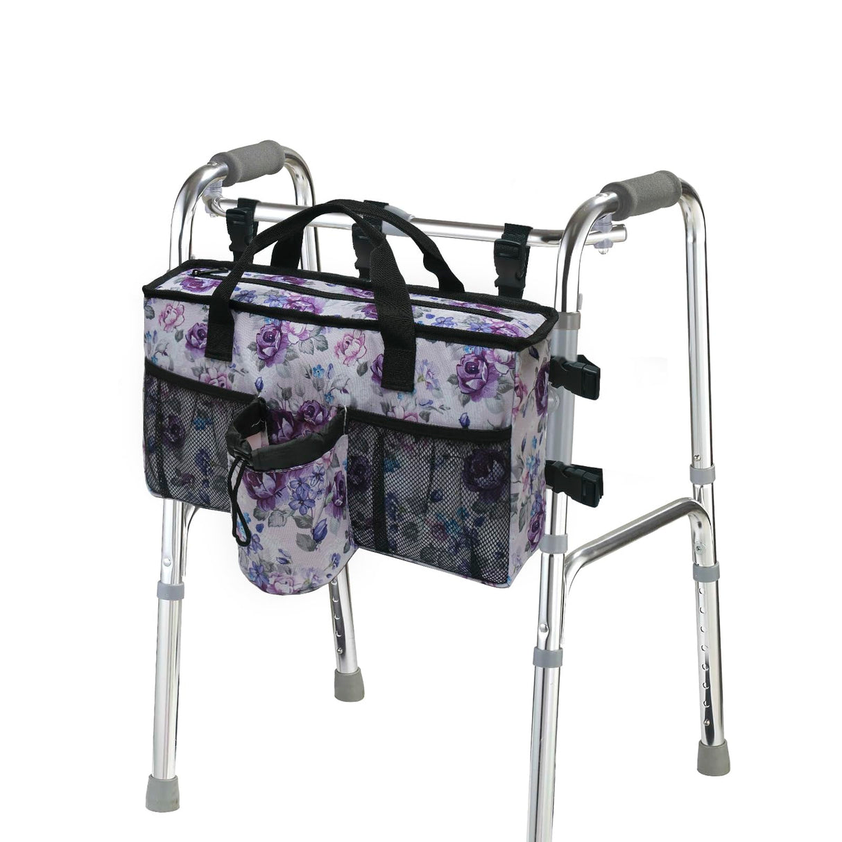 Compact Walker Bag with Pockets, Adjustable Strap, Easy Access Walker Storage Solution