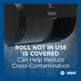Georgia-Pacific Compact 2-Roll Side-by-Side Coreless High-Capacity Toilet Paper Dispenser by GP PRO (Georgia-Pacific); Black; 56784A; 1 Dispenser