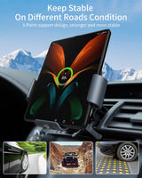 ANPULES Wireless Car Charger for Samsung Galaxy Z Fold 7/6/5/4/3, Dual Coils，Fast Charging Phone Car Mount for Christmas, Auto-Clamping Air Vent Dashboard Car Phone Holder for Galaxy Z Fold/Note