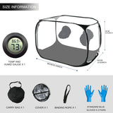 Toboom Portable Still Air Box Mycology with Pop Up Mushroom Growing Kit - Ideal for Mushroom Cultivation in Office and Mycology Enthusiasts (Black)