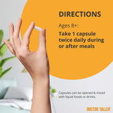 NuBest Doctor Taller - Bone Strength Supports, Enhance Immune System - Keto with Calcium, Vitamin D3, Vitamin K2, Amino Acids & Herbs for Children (8+) - 60 Vegan Capsules | 1 Month Supply