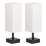 aooshine Beige Bedroom Table Lamp Set - Bedside Lamps for Nightstand Set of 2, Minimalist Lamps for Desk, Dorm, Kids Room, Bulb Not Included