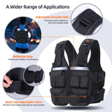 Weighted Vest for Men Women: Sportneer 2lb - 42lbs Adjustable Weighted Vest Men with Reflective Stripe Weight Vest Running Vest for Women Gym Home Workout Fitness Exercise Strength Training