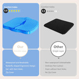 Gel Seat Cushion for Office Chair 3.54in Thick Ergonomic Gel Chair Cushion Seat Pad for Long Sitting Relieve Sciatica Back,Pressure Sore Ulcer Pain,Seat Cushion for Wheelchair Office Chairs Car Seats