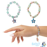LUV HER Bluey Girl's Jewelry Set - Dress up 9 Piece Toy Jewelry Box Set with Bead Necklace, Bracelet and Ring - Play Accessories - Ages 3+