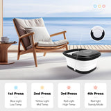 Collapsible Foot Spa Bath with Heat, Remote Control, Temperature Control, Bubbles, Pumice Stone, Red Light, Timer, 16 Massage Roller Pedicure Foot Spa Tub Foot Soaker for Soothe & Relax Tired Feet