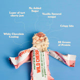 Barebells Protein Bars Wild Cherry - 24 bars (2 Packs of 12) - 1.9oz Bars - Protein Snacks with 20g of High Protein - White Chocolate Protein Bar with 1g of Total Sugars - On The Go Protein Snack & Breakfast Bars