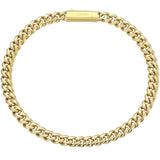 JAXXON Cuban Link Bracelet - 5mm - Gold 8"