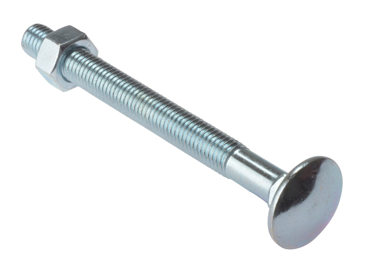 Forgefix CB10240M Carriage Bolt and Nut - Zinc Plated