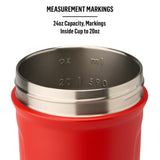 BlenderBottle Sport Twist Insulated Stainless Steel Shaker Bottle with Wire Whisk, 24-Ounce, White – Protein Shakes & Hydration for Athletes & Fitness Enthusiasts, Easy Mixing, Keeps Drinks Cold, Twist Cap