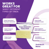 Naturasil Tinea Versicolor Treatment +2 Bars | Max-Strength 10x Soap | Antifungal Micronized Sulfur | Stops Pityriasis, Candida, Ringworm & Irritation | Fast Acting Adult & Kid Safe | 4 oz (2 Pack)