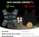 APEXUP Weighted Vest with 5lbs/10lbs/15lbs/20lbs/25lbs/30lbs Weights and Reflective Stripe, Weight Vest Men Women for Workout, Strength Training, Running (Pastel Blue, 25lbs)