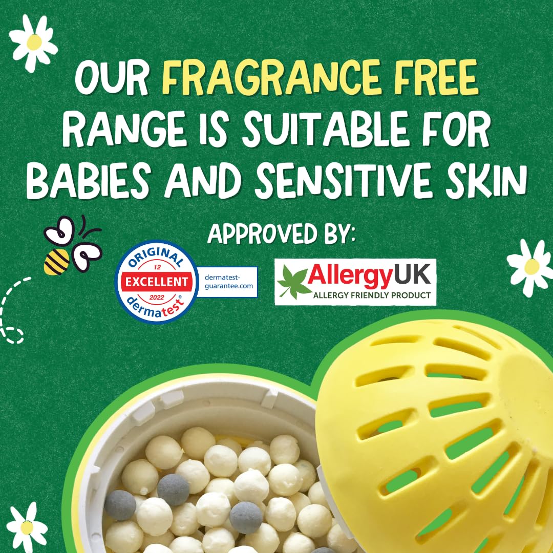 Ecoegg Laundry Egg – 70 Loads | Free & Clear/Fragrance-Free Laundry Detergent | Non-Bio, No Enzymes, Phosphates, Palm Oil or Chlorine Bleach | Safe for Sensitive Skin