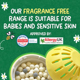 Ecoegg Laundry Egg – 70 Loads | Free & Clear/Fragrance-Free Laundry Detergent | Non-Bio, No Enzymes, Phosphates, Palm Oil or Chlorine Bleach | Safe for Sensitive Skin