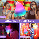 25 Pcs LED Cotton Candy Cones - Glowing Cotton Candy Sticks for Parties - Reusable & Waterproof Cotton Candy Holders - Vibrant Colors for Christmas, Birthdays & Events