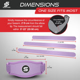 Sleeve Stars Tennis Elbow Brace for Men & Women, Tendonitis Elbow Brace & Strap Golfers Elbow Brace Counterforce Band for Tendon Pain Relief & Support for Forearm w/ 3 Straps Fits 9-23" (Single) (1, Light Purple, One Size)