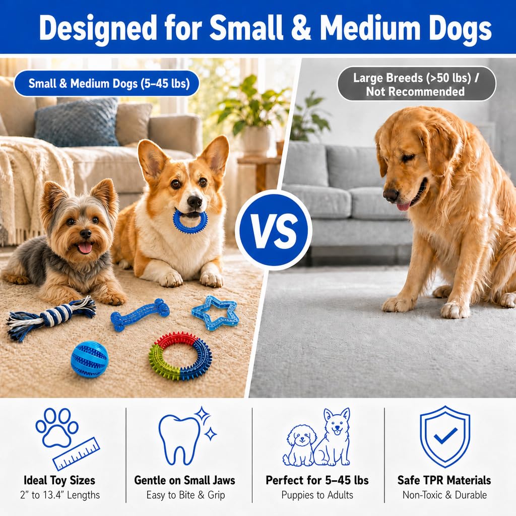 PawsAion 20 Pack Luxury Puppy Teething Chew Toys for Small Dogs and Puppies